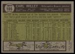 1961 Topps #105 Carl Willey<br />B61T 15 1278<br /><a class='button AddToCart' data-ajax='true' data-ajax-mode='replace' data-ajax-update='#cart-info' href='/AddToCart?itemId=7059812&quantity=1&type=0'>Add To Cart</a>