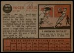 1962 Topps #183 NRM Roger Craig<br />B62T 12 6027<br /><a class='button AddToCart' data-ajax='true' data-ajax-mode='replace' data-ajax-update='#cart-info' href='/AddToCart?itemId=7060027&quantity=1&type=0'>Add To Cart</a>