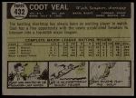 1961 Topps #432 Coot Veal<br />B61T 15 1625<br /><a class='button AddToCart' data-ajax='true' data-ajax-mode='replace' data-ajax-update='#cart-info' href='/AddToCart?itemId=7060250&quantity=1&type=0'>Add To Cart</a>