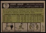 1961 Topps #71 Jerry Adair<br />B61T 15 1629<br /><a class='button AddToCart' data-ajax='true' data-ajax-mode='replace' data-ajax-update='#cart-info' href='/AddToCart?itemId=7060259&quantity=1&type=0'>Add To Cart</a>