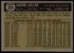 1961 Topps #285 Sherm Lollar<br />B61T 15 1634<br /><a class='button AddToCart' data-ajax='true' data-ajax-mode='replace' data-ajax-update='#cart-info' href='/AddToCart?itemId=7060269&quantity=1&type=0'>Add To Cart</a>