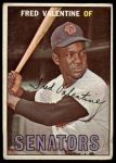 1967 Topps #64 Fred Valentine<br />B67T 14 4659<br /><a class='button AddToCart' data-ajax='true' data-ajax-mode='replace' data-ajax-update='#cart-info' href='/AddToCart?itemId=7060583&quantity=1&type=0'>Add To Cart</a>