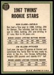 1967 Topps #137  -  Ron Clark / Jim Ollom Twins Rookies<br />B67T 14 4770<br /><a class='button AddToCart' data-ajax='true' data-ajax-mode='replace' data-ajax-update='#cart-info' href='/AddToCart?itemId=7060695&quantity=1&type=0'>Add To Cart</a>
