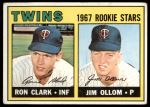 1967 Topps #137  -  Ron Clark / Jim Ollom Twins Rookies<br />B67T 14 4959<br /><a class='button AddToCart' data-ajax='true' data-ajax-mode='replace' data-ajax-update='#cart-info' href='/AddToCart?itemId=7060942&quantity=1&type=0'>Add To Cart</a>