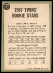 1967 Topps #137  -  Ron Clark / Jim Ollom Twins Rookies<br />B67T 14 5066<br /><a class='button AddToCart' data-ajax='true' data-ajax-mode='replace' data-ajax-update='#cart-info' href='/AddToCart?itemId=7061089&quantity=1&type=0'>Add To Cart</a>