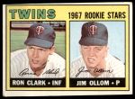 1967 Topps #137  -  Ron Clark / Jim Ollom Twins Rookies<br />B67T 14 5066<br /><a class='button AddToCart' data-ajax='true' data-ajax-mode='replace' data-ajax-update='#cart-info' href='/AddToCart?itemId=7061089&quantity=1&type=0'>Add To Cart</a>