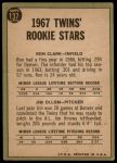 1967 Topps #137  -  Ron Clark / Jim Ollom Twins Rookies<br />B67T 14 5186<br /><a class='button AddToCart' data-ajax='true' data-ajax-mode='replace' data-ajax-update='#cart-info' href='/AddToCart?itemId=7061209&quantity=1&type=0'>Add To Cart</a>