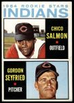 1964 Topps #499  -  Chico Salmon / Gordon Seyfried Indians Rookies<br />B64T 12 8002<br /><a class='button AddToCart' data-ajax='true' data-ajax-mode='replace' data-ajax-update='#cart-info' href='/AddToCart?itemId=7061375&quantity=1&type=0'>Add To Cart</a>