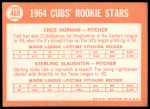 1964 Topps #469  -  Fred Norman / Sterling Slaughter Cubs Rookies<br />B64T 12 8080<br /><a class='button AddToCart' data-ajax='true' data-ajax-mode='replace' data-ajax-update='#cart-info' href='/AddToCart?itemId=7061460&quantity=1&type=0'>Add To Cart</a>