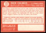 1964 Topps #231 Dick Calmus<br />B64T 12 8099<br /><a class='button AddToCart' data-ajax='true' data-ajax-mode='replace' data-ajax-update='#cart-info' href='/AddToCart?itemId=7061479&quantity=1&type=0'>Add To Cart</a>