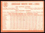 1964 Topps #496  White Sox Team<br />B64T 12 8290<br /><a class='button AddToCart' data-ajax='true' data-ajax-mode='replace' data-ajax-update='#cart-info' href='/AddToCart?itemId=7061714&quantity=1&type=0'>Add To Cart</a>