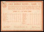1964 Topps #136  -  Sandy Koufax 1963 World Series - Game #1 - Koufax Strikes Out 15<br />B64T 12 8329<br /><a class='button AddToCart' data-ajax='true' data-ajax-mode='replace' data-ajax-update='#cart-info' href='/AddToCart?itemId=7061781&quantity=1&type=0'>Add To Cart</a>