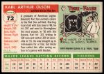 1955 Topps #72 Karl Olson<br />B55T 03 2792<br /><a class='button AddToCart' data-ajax='true' data-ajax-mode='replace' data-ajax-update='#cart-info' href='/AddToCart?itemId=7062315&quantity=1&type=0'>Add To Cart</a>
