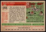 1955 Topps #151 Red Kress<br />B55T 03 2844<br /><a class='button AddToCart' data-ajax='true' data-ajax-mode='replace' data-ajax-update='#cart-info' href='/AddToCart?itemId=7062421&quantity=1&type=0'>Add To Cart</a>