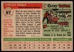 1955 Topps #97 Carlos Paula<br />B55T 03 2903<br /><a class='button AddToCart' data-ajax='true' data-ajax-mode='replace' data-ajax-update='#cart-info' href='/AddToCart?itemId=7062543&quantity=1&type=0'>Add To Cart</a>