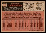 1966 Topps #252 Denver Lemaster<br />B66T 14 5196<br /><a class='button AddToCart' data-ajax='true' data-ajax-mode='replace' data-ajax-update='#cart-info' href='/AddToCart?itemId=7063147&quantity=1&type=0'>Add To Cart</a>