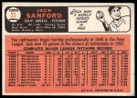 1966 Topps #23 Jack Sanford<br />B66T 14 5389<br /><a class='button AddToCart' data-ajax='true' data-ajax-mode='replace' data-ajax-update='#cart-info' href='/AddToCart?itemId=7063407&quantity=1&type=0'>Add To Cart</a>