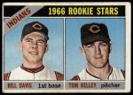 1966 Topps #44  -  Tom Kelley / Bill Davis Indians Rookies<br />B66T 14 5496<br /><a class='button AddToCart' data-ajax='true' data-ajax-mode='replace' data-ajax-update='#cart-info' href='/AddToCart?itemId=7063517&quantity=1&type=0'>Add To Cart</a>
