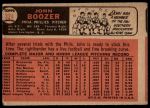 1966 Topps #324 Lists wins in 1965 at 96, instead of 9 John Boozer<br />B66T 14 6326<br /><a class='button AddToCart' data-ajax='true' data-ajax-mode='replace' data-ajax-update='#cart-info' href='/AddToCart?itemId=7064362&quantity=1&type=0'>Add To Cart</a>