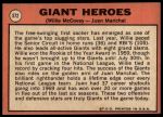 1969 Topps #572  -  Juan Marichal / Willie McCovey Giants Heroes<br />B69T 17 4045<br /><a class='button AddToCart' data-ajax='true' data-ajax-mode='replace' data-ajax-update='#cart-info' href='/AddToCart?itemId=7064904&quantity=1&type=0'>Add To Cart</a>