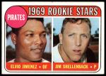 1969 Topps #567 OUT  -  Elvio Jimenez / Jim Shellenback Pirates Rookies<br />B69T 17 4127<br /><a class='button AddToCart' data-ajax='true' data-ajax-mode='replace' data-ajax-update='#cart-info' href='/AddToCart?itemId=7065068&quantity=1&type=0'>Add To Cart</a>