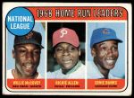 1969 Topps #6  -  Willie McCovey / Rich Allen / Ernie Banks NL HR Leaders<br />B69T 17 3636<br /><a class='button AddToCart' data-ajax='true' data-ajax-mode='replace' data-ajax-update='#cart-info' href='/AddToCart?itemId=7065207&quantity=1&type=0'>Add To Cart</a>