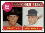 #476 Red Sox Rookies Ken Brett / Gerry Moses Yellow Name 