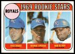 1969 Topps #662  -  Dick Drago / Bob Oliver / Geroge Spriggs Royals Rookies<br />B69T 17 4223<br /><a class='button AddToCart' data-ajax='true' data-ajax-mode='replace' data-ajax-update='#cart-info' href='/AddToCart?itemId=7065265&quantity=1&type=0'>Add To Cart</a>