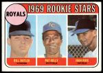 1969 Topps #619  -  Pat Kelly / Bill Butler / Juan Rios Royals Rookies<br />B69T 17 4246<br /><a class='button AddToCart' data-ajax='true' data-ajax-mode='replace' data-ajax-update='#cart-info' href='/AddToCart?itemId=7065311&quantity=1&type=0'>Add To Cart</a>