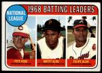 1969 Topps #2  -  Pete Rose / Matty Alou / Felipe Alou NL Batting Leaders<br />B69T 17 3719<br /><a class='button AddToCart' data-ajax='true' data-ajax-mode='replace' data-ajax-update='#cart-info' href='/AddToCart?itemId=7065372&quantity=1&type=0'>Add To Cart</a>
