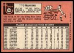 1969 Topps #398 Tito Francona<br />B69T 17 4319<br /><a class='button AddToCart' data-ajax='true' data-ajax-mode='replace' data-ajax-update='#cart-info' href='/AddToCart?itemId=7065458&quantity=1&type=0'>Add To Cart</a>