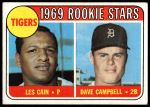 1969 Topps #324  -  Les Cain / Dave Campbell Tigers Rookies<br />B69T 17 4358<br /><a class='button AddToCart' data-ajax='true' data-ajax-mode='replace' data-ajax-update='#cart-info' href='/AddToCart?itemId=7065536&quantity=1&type=0'>Add To Cart</a>