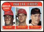 1969 Topps #7  -  Luis Tiant / Sam McDowell / Dave McNally AL ERA Leaders<br />B69T 17 4882<br /><a class='button AddToCart' data-ajax='true' data-ajax-mode='replace' data-ajax-update='#cart-info' href='/AddToCart?itemId=7066230&quantity=1&type=0'>Add To Cart</a>