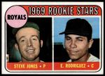 1969 Topps #49 G  -  Steve Jones / Ellie Rodriguez Royals Rookies<br />B69T 17 5008<br /><a class='button AddToCart' data-ajax='true' data-ajax-mode='replace' data-ajax-update='#cart-info' href='/AddToCart?itemId=7066356&quantity=1&type=0'>Add To Cart</a>