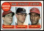 1969 Topps #11  -  Sam McDowell / Denny McLain / Luis Tiant AL Strikeout Leaders<br />B69T 17 5012<br /><a class='button AddToCart' data-ajax='true' data-ajax-mode='replace' data-ajax-update='#cart-info' href='/AddToCart?itemId=7066360&quantity=1&type=0'>Add To Cart</a>