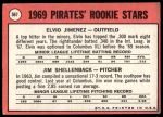 1969 Topps #567 OUT  -  Elvio Jimenez / Jim Shellenback Pirates Rookies<br />B69T 17 5164<br /><a class='button AddToCart' data-ajax='true' data-ajax-mode='replace' data-ajax-update='#cart-info' href='/AddToCart?itemId=7066512&quantity=1&type=0'>Add To Cart</a>