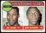 1969 Topps #156  -  Hal Gilson / Leon McFadden Astros Rookies<br />B69T 17 5485<br /><a class='button AddToCart' data-ajax='true' data-ajax-mode='replace' data-ajax-update='#cart-info' href='/AddToCart?itemId=7066838&quantity=1&type=0'>Add To Cart</a>
