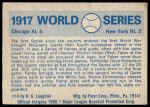 1970 Fleer World Series #14  1917 White Sox vs. Giants<br />B70F 03 3622<br /><a class='button AddToCart' data-ajax='true' data-ajax-mode='replace' data-ajax-update='#cart-info' href='/AddToCart?itemId=7067659&quantity=1&type=0'>Add To Cart</a>