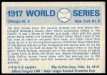 1970 Fleer World Series #14  1917 White Sox vs. Giants<br />B70F 03 3642<br /><a class='button AddToCart' data-ajax='true' data-ajax-mode='replace' data-ajax-update='#cart-info' href='/AddToCart?itemId=7067683&quantity=1&type=0'>Add To Cart</a>