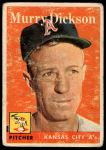 1958 Topps #349 Murry Dickson<br />B58T 10 7165<br /><a class='button AddToCart' data-ajax='true' data-ajax-mode='replace' data-ajax-update='#cart-info' href='/AddToCart?itemId=7067991&quantity=1&type=0'>Add To Cart</a>