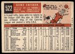 1959 Topps #522 Gene Snyder<br />B59T 15 0483<br /><a class='button AddToCart' data-ajax='true' data-ajax-mode='replace' data-ajax-update='#cart-info' href='/AddToCart?itemId=7068023&quantity=1&type=0'>Add To Cart</a>