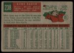 1959 Topps #238 Gene Baker<br />B59T 15 0491<br /><a class='button AddToCart' data-ajax='true' data-ajax-mode='replace' data-ajax-update='#cart-info' href='/AddToCart?itemId=7068046&quantity=1&type=0'>Add To Cart</a>
