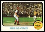 1973 Topps #207  -  Blue Moon Odom / Johnny Bench 1972 World Series - Game #5 - Odom Out at Plate<br />B73T 11 8620<br /><a class='button AddToCart' data-ajax='true' data-ajax-mode='replace' data-ajax-update='#cart-info' href='/AddToCart?itemId=7068135&quantity=1&type=0'>Add To Cart</a>