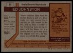 1973 Topps #23 Ed Johnston<br />H73T 05 3787<br /><a class='button AddToCart' data-ajax='true' data-ajax-mode='replace' data-ajax-update='#cart-info' href='/AddToCart?itemId=7068322&quantity=1&type=0'>Add To Cart</a>