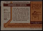 1973 Topps #177 Dennis O'Brien<br />H73T 05 3824<br /><a class='button AddToCart' data-ajax='true' data-ajax-mode='replace' data-ajax-update='#cart-info' href='/AddToCart?itemId=7068360&quantity=1&type=0'>Add To Cart</a>