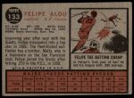 1962 Topps #133 NRM Felipe Alou<br />B62T 12 6099<br /><a class='button AddToCart' data-ajax='true' data-ajax-mode='replace' data-ajax-update='#cart-info' href='/AddToCart?itemId=7068878&quantity=1&type=0'>Add To Cart</a>