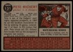 1962 Topps #131 NRM Pete Richert<br />B62T 12 6105<br /><a class='button AddToCart' data-ajax='true' data-ajax-mode='replace' data-ajax-update='#cart-info' href='/AddToCart?itemId=7068884&quantity=1&type=0'>Add To Cart</a>