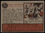 1962 Topps #182 NRM Bob Nieman<br />B62T 12 6188<br /><a class='button AddToCart' data-ajax='true' data-ajax-mode='replace' data-ajax-update='#cart-info' href='/AddToCart?itemId=7068969&quantity=1&type=0'>Add To Cart</a>
