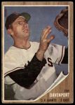 1962 Topps #9 Jim Davenport<br />B62T 12 6207<br /><a class='button AddToCart' data-ajax='true' data-ajax-mode='replace' data-ajax-update='#cart-info' href='/AddToCart?itemId=7068988&quantity=1&type=0'>Add To Cart</a>