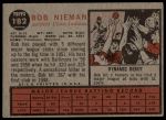 1962 Topps #182 NRM Bob Nieman<br />B62T 12 6312<br /><a class='button AddToCart' data-ajax='true' data-ajax-mode='replace' data-ajax-update='#cart-info' href='/AddToCart?itemId=7069093&quantity=1&type=0'>Add To Cart</a>